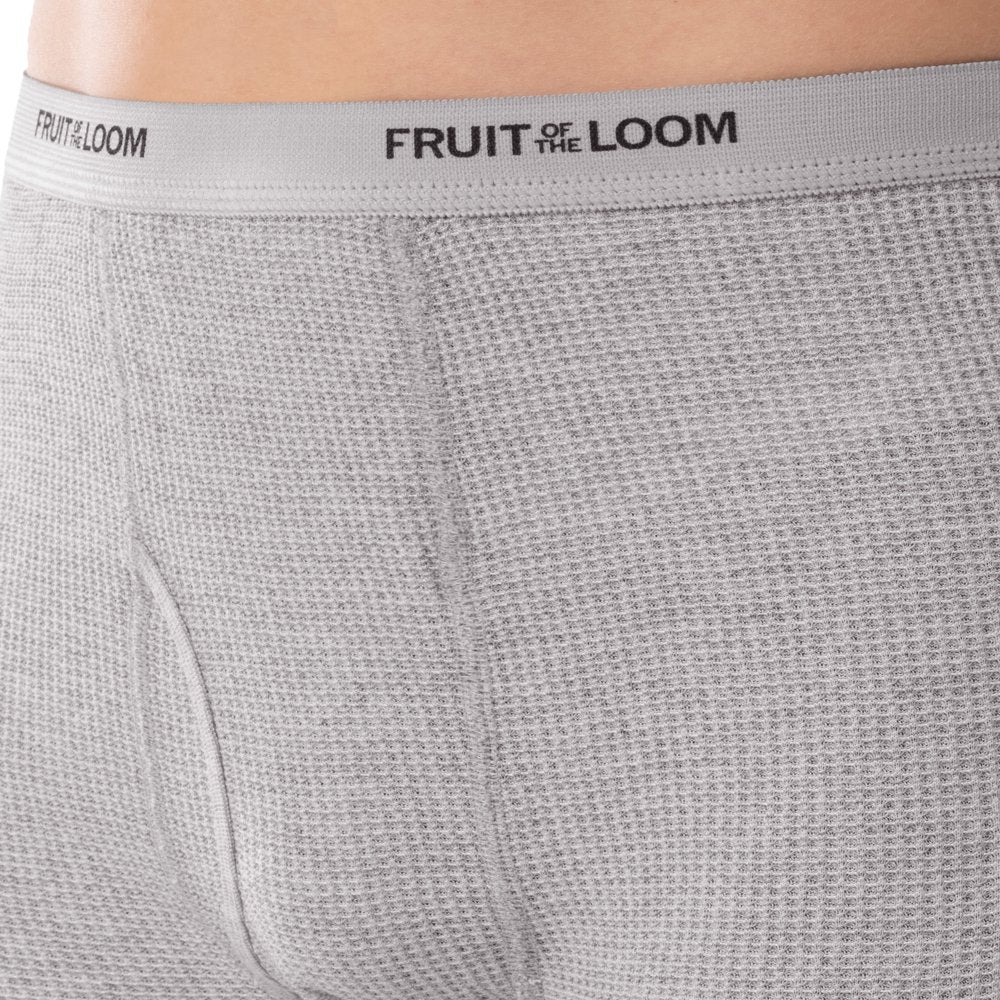 Fruit of the Loom Men'S Thermal Waffle Underwear Bottom, 2-Pack, Sizes S-5XL