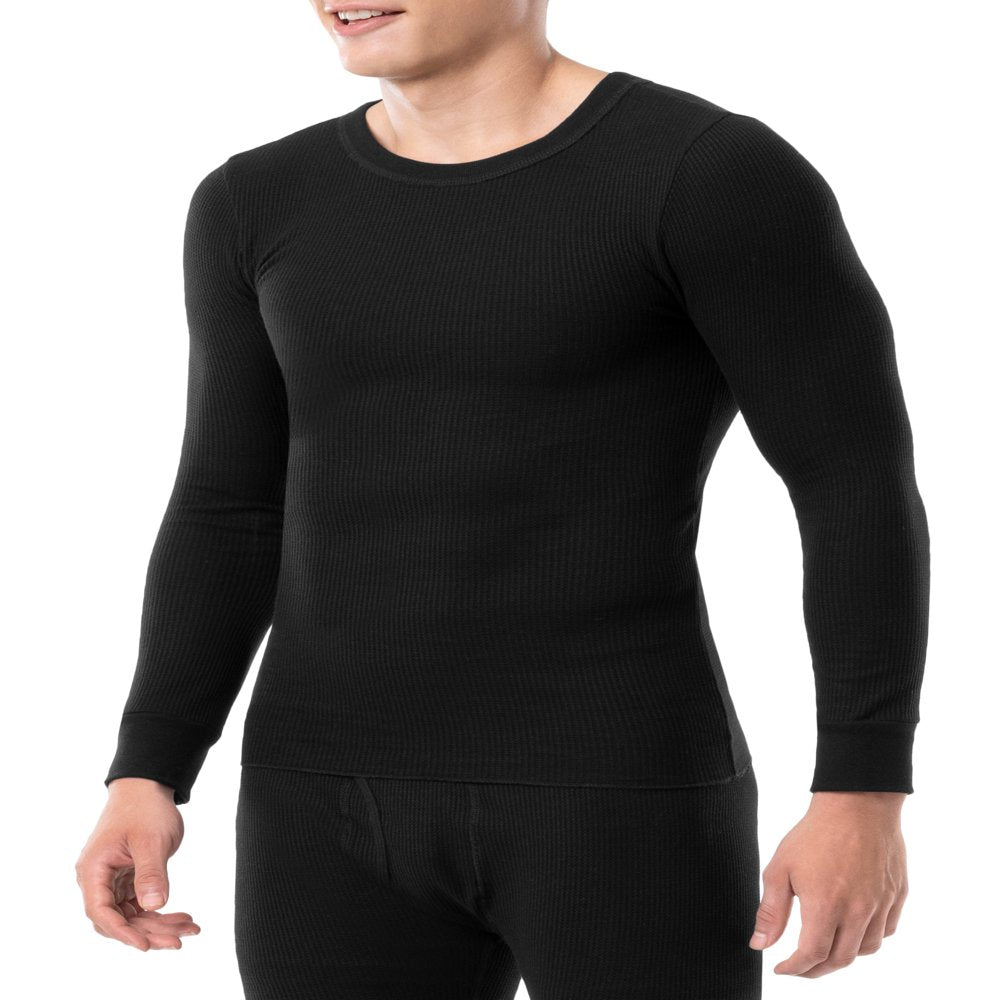 Fruit of the Loom Men'S Waffle Baselayer Crew Neck Thermal Top