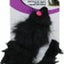 Shaggy Plush Ferret with Rattle & Catnip Cat Toy, Black