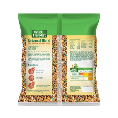 Wild Harvest Universal Blend for Medium and Large Birds 3 Pounds, Fortified Nutrition