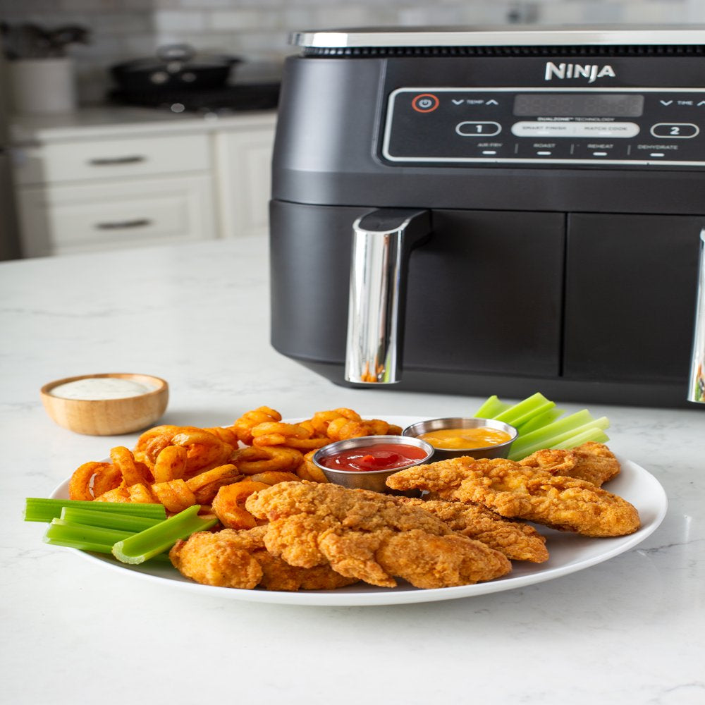 Ninja® Foodi® 4-In-1 8-Quart. 2-Basket Air Fryer with Dualzone™ Technology- Air Fry, Roast, and More