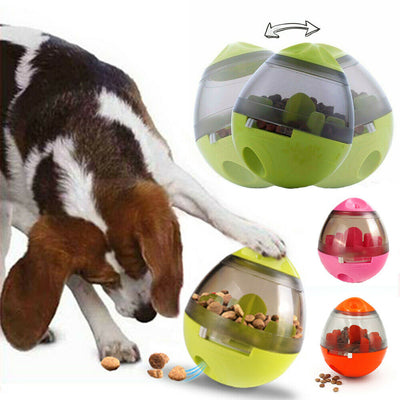 Dog Food Balls Tumbler Pet Puppy Feeder Dispenser Bowl Toy Leak Food Interactive Pet Tumbler Feeder Food Automatic Dispenser Bowl Interactive Balls