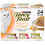 (24 Pack) Fancy Feast Grain Free Pate Wet Cat Food Variety Pack, Poultry & Beef Collection, 3 Oz. Cans