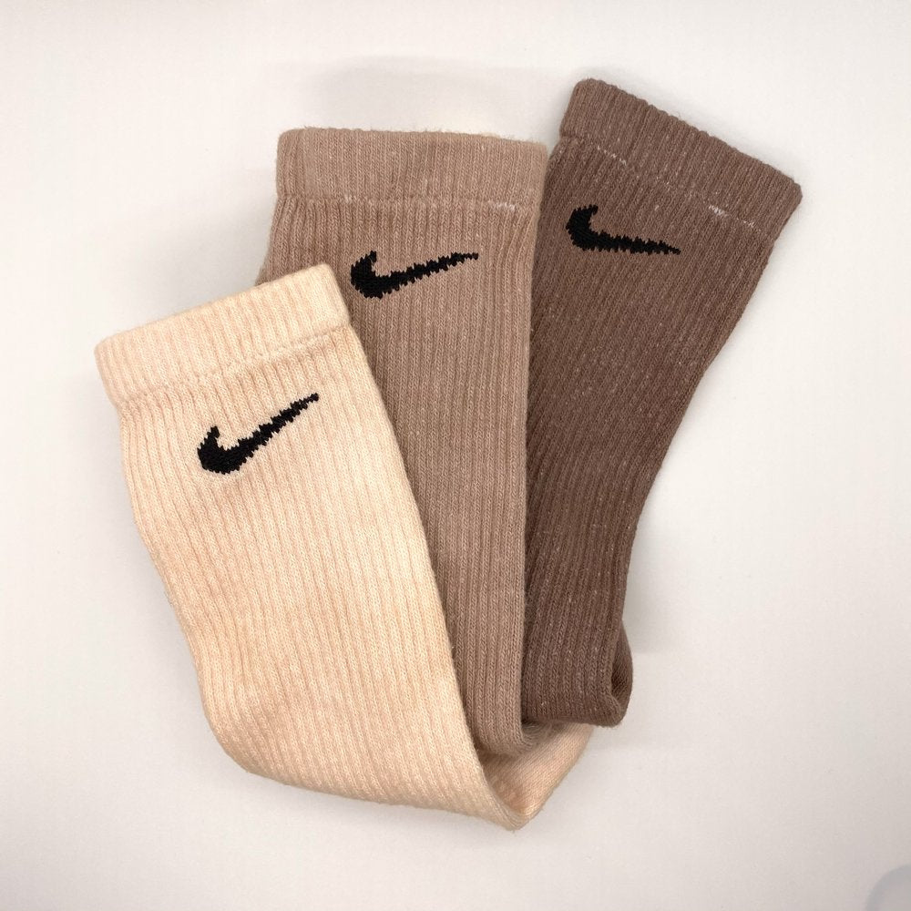 Nike Earth Tones Crew Socks Dri Fit, Unisex, 3 - Pack