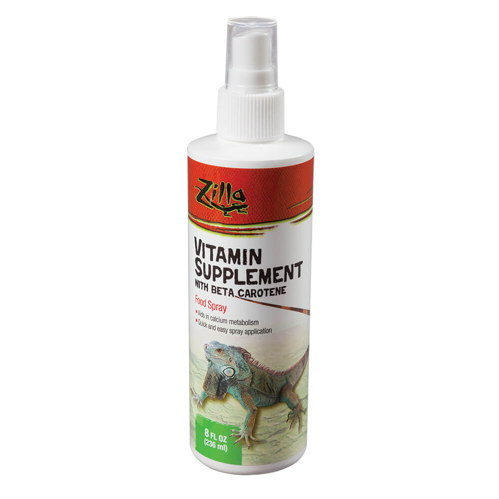 Zilla Vitamin Food Spray for Reptiles, 8Oz