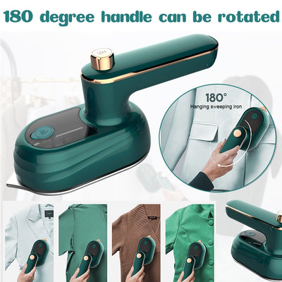 Portable Handheld Garment Steamer, Iron Steamer Garment Foldable Rotatable Handheld Flat Iron Steam