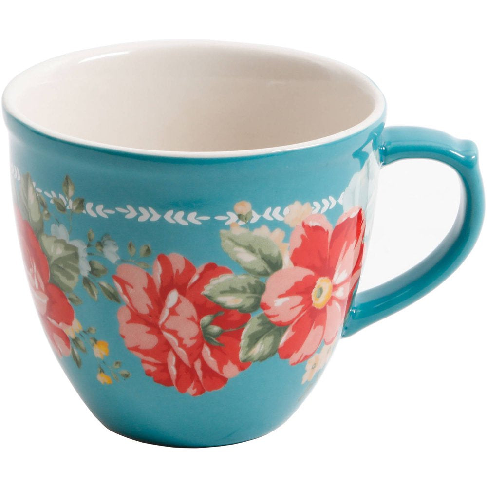 The Pioneer Woman Vintage Floral 4-Piece Mug Set, 16 Fl Oz