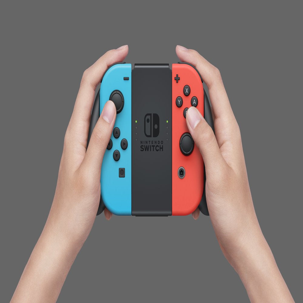 Nintendo Switch Console with Neon Blue & Red Joy-Con.