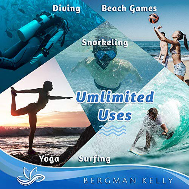 Bergman Kelly Mens and Womens Water Shoes (M 5-10; W 7-12), Aqua Socks, Barefoot Skin Shoes for Water Sports Beach Pool Yoga Surf US Casual Shoes