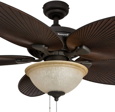 Honeywell Ceiling Fans 50202 Palm Island, 52, Bronze