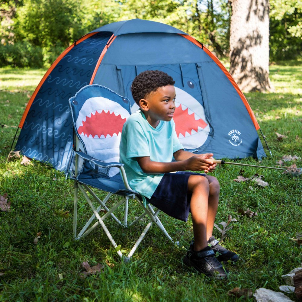 Firefly! Outdoor Gear Finn the Shark Kid'S Camping Chair - Navy/Orange/Gray Color