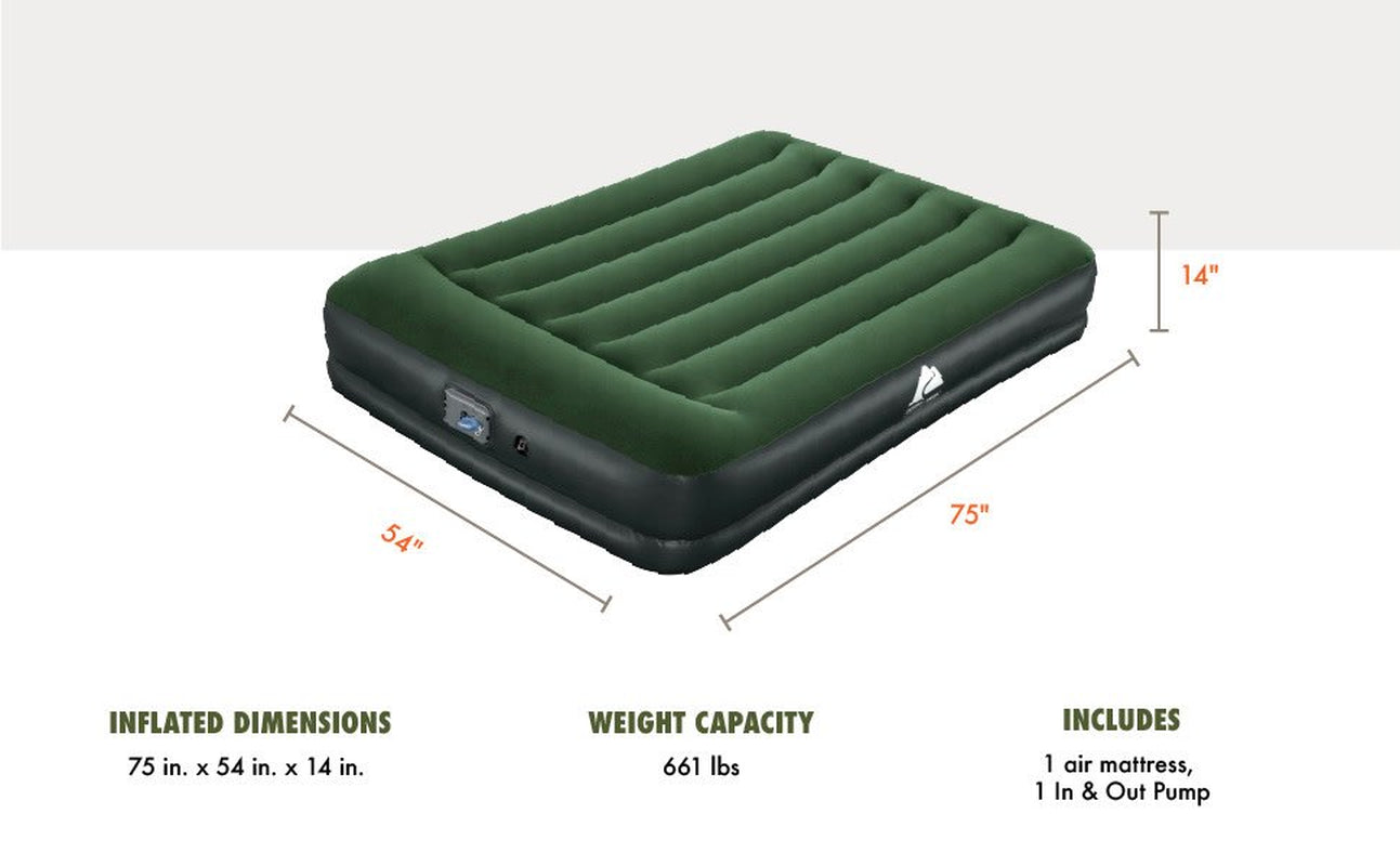 Ozark Trail Tritech Airbed Full 14Inch with in & Out Pump