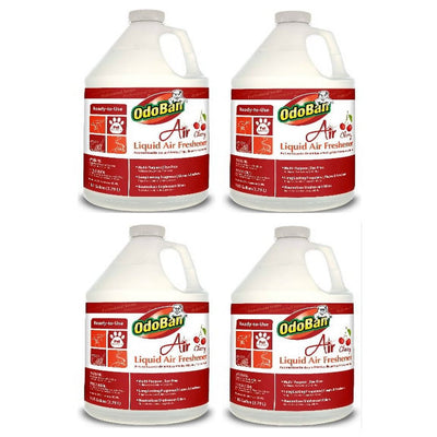Odoban Professional Cleaning Ready-To-Use Liquid Air Freshener, Cherry, 1 Gallon, 4-Pack