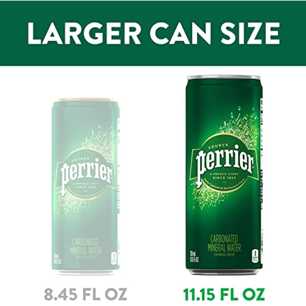 Perrier Lime Flavored Sparkling Water, 11.15 Fl Oz Cans (24 Count)