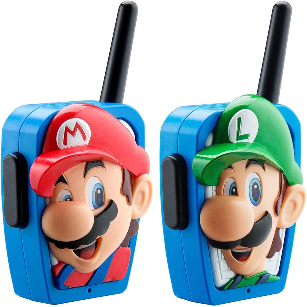 Super Mario Bros Walkie Talkies, Long Range, Two Way Static Free Radios