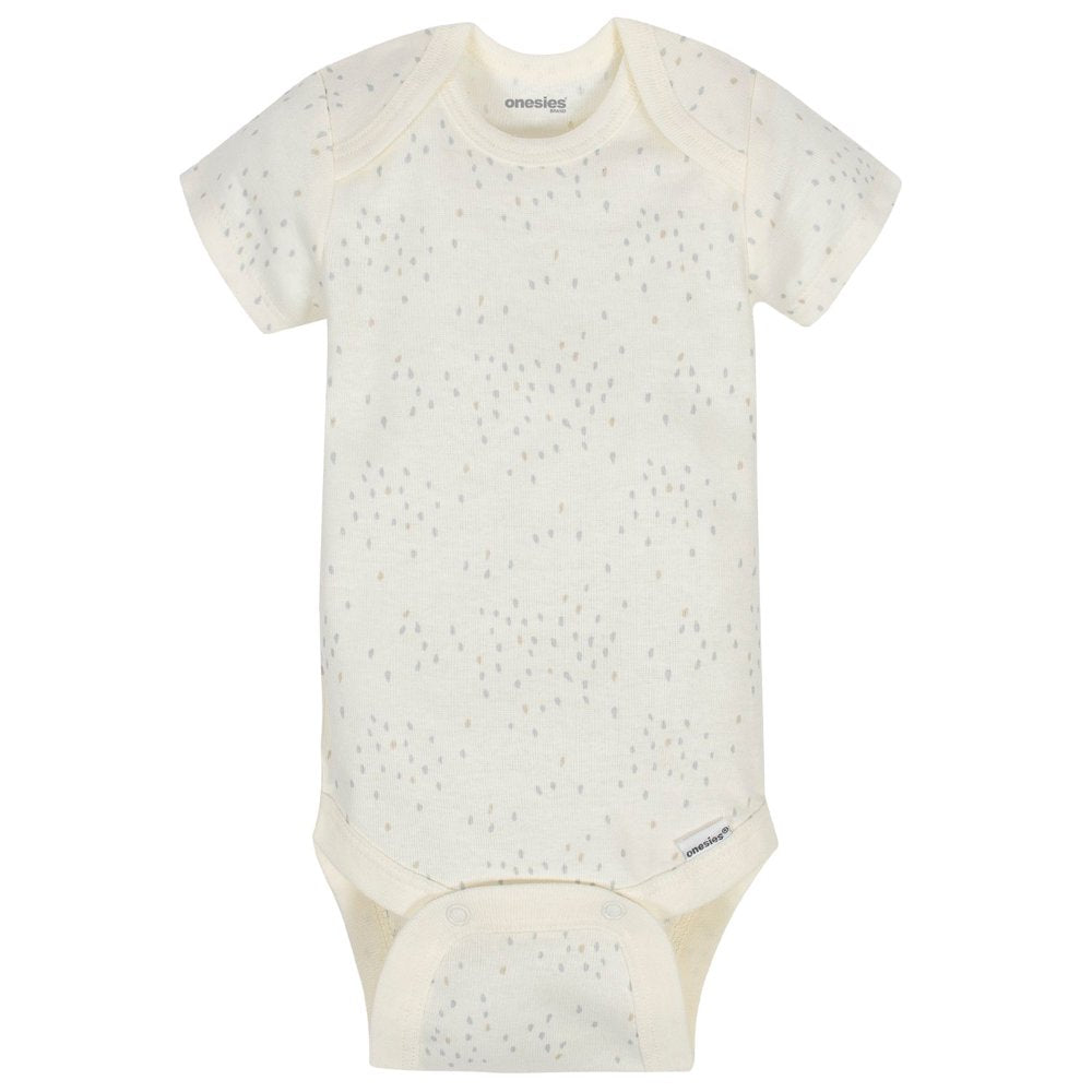 Onesies Brand Baby Boy or Girl Gender Neutral Short Sleeve Onesies Bodysuits, 8-Pack, Sizes Newborn-12M