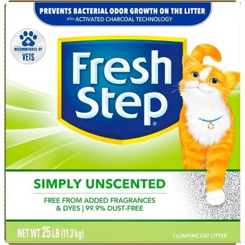 Fresh Step - Simply Unscented Litter - Clumping Cat Litter - 25Lbs