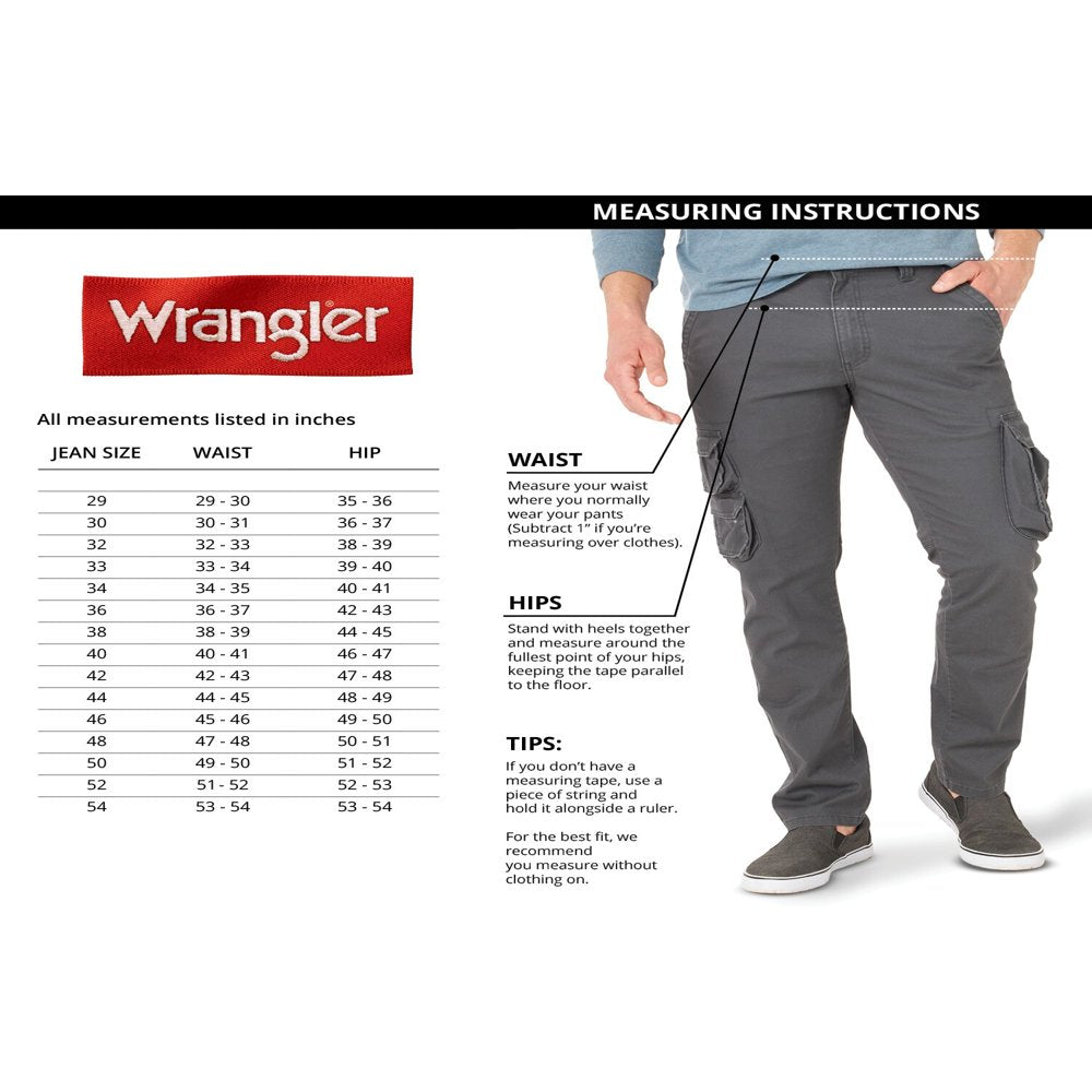 Wrangler Men'S and Big Men'S Relaxed Fit Cargo Pants with Stretch