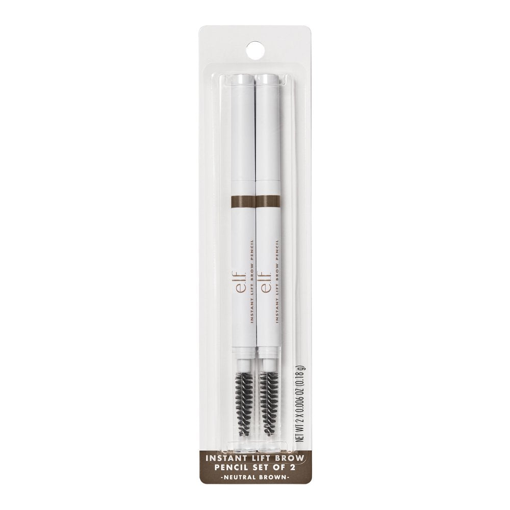 E.L.F. Instant Lift Brow Pencil - 2 Pack, Neutral Brown