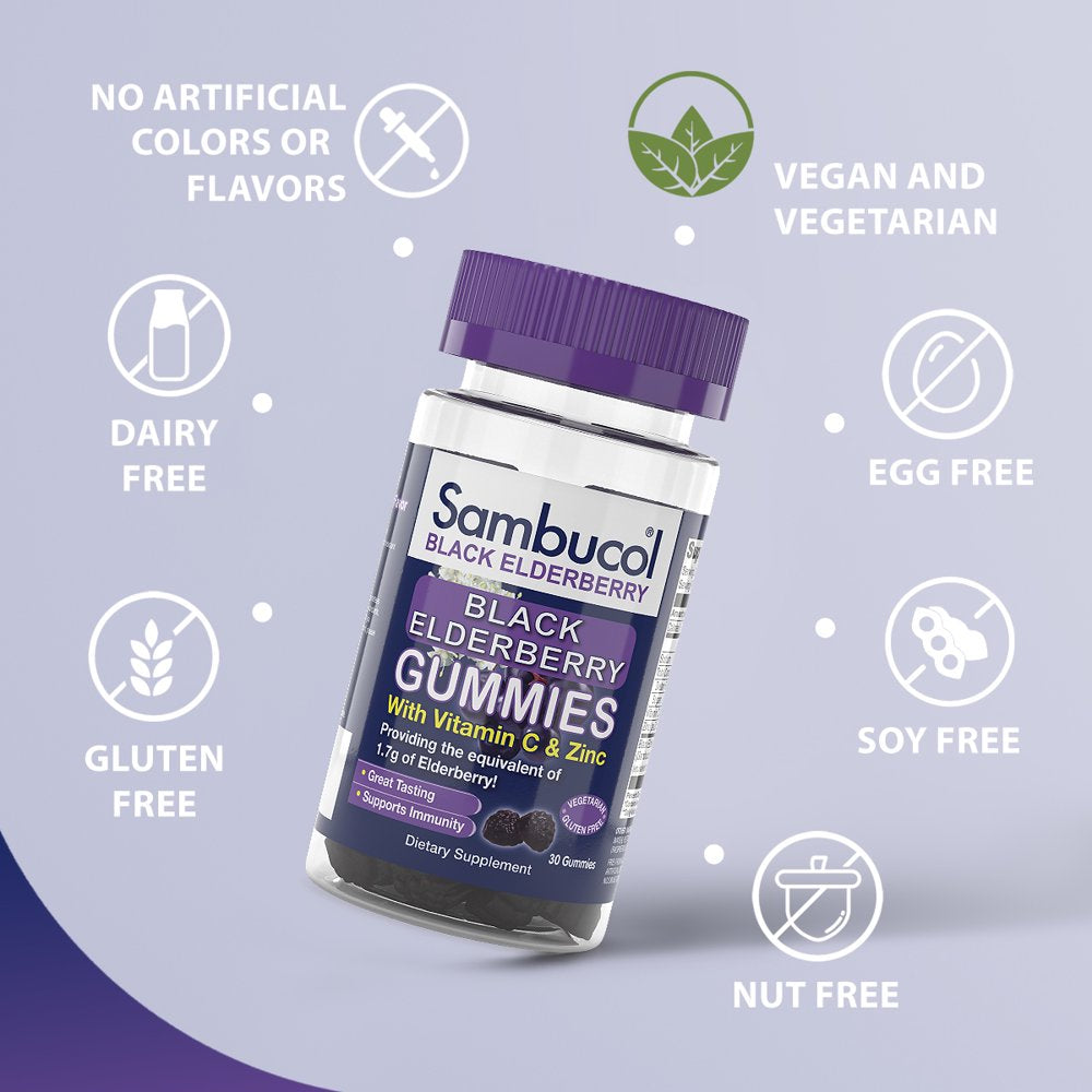 Sambucol Black Elderberry Gummies 30 Ct