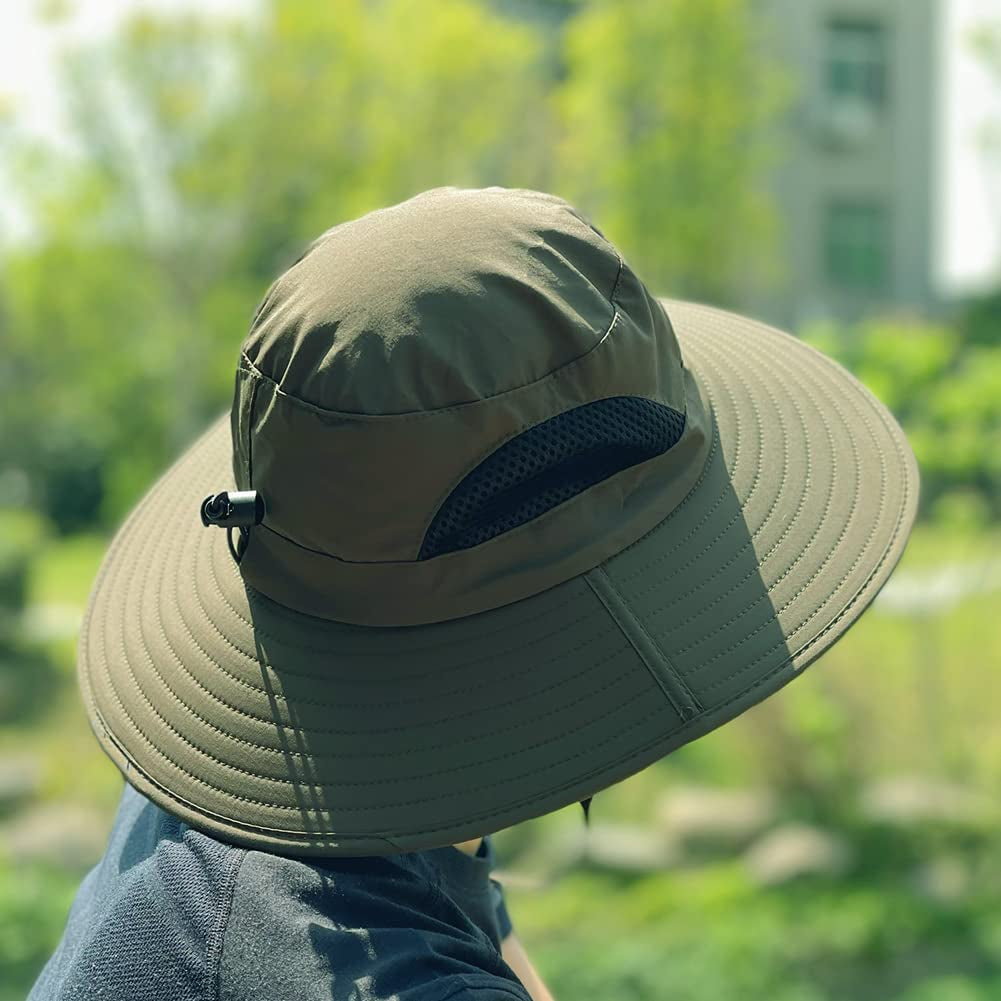 Sireck Sun Hat for Men Women, UPF50+ Fishing Hat, Sun Protection Bucket Hats Wide Brim Safari Hat Boonie Hat for Hiking Beach