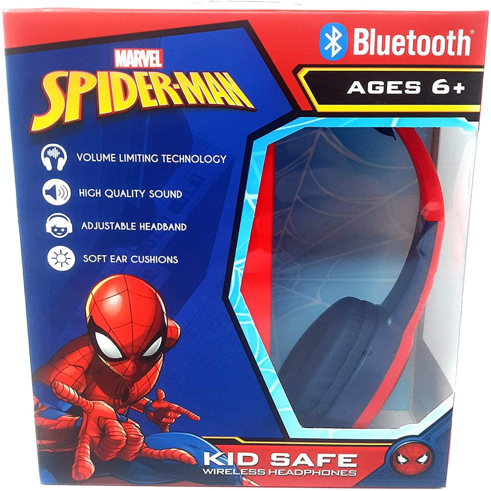 Marvel Spider-Man Bluetooth Kid Safe Wireless Headphones