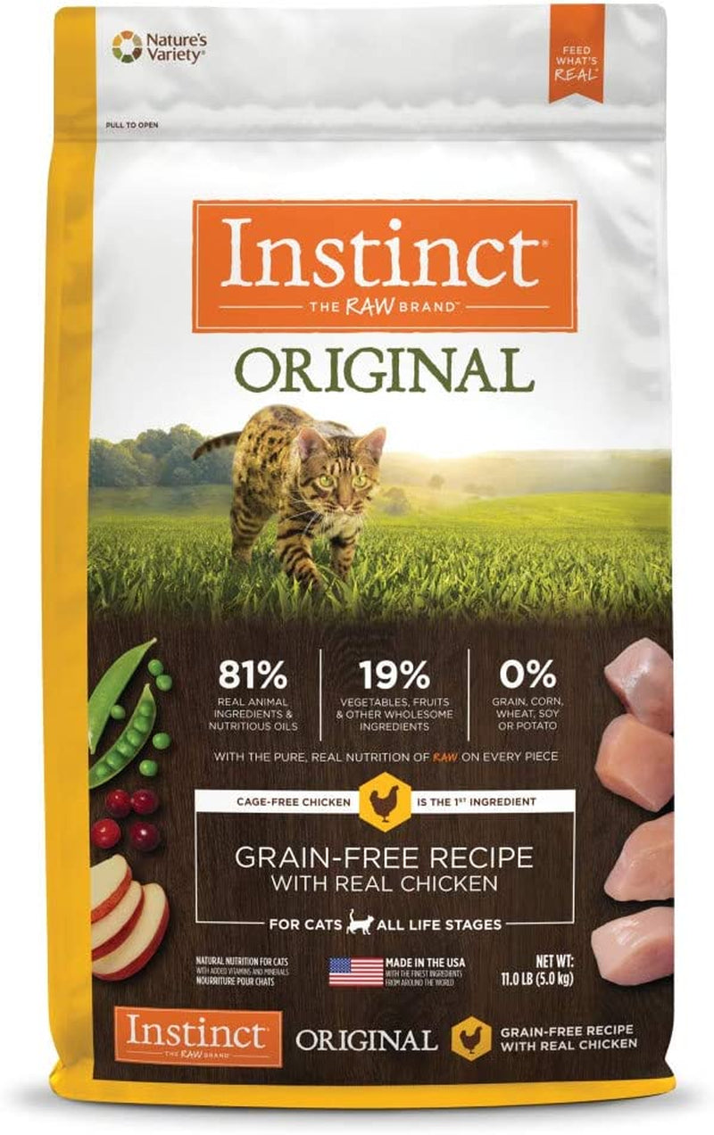 Instinct Original Grain Free Recipe with Real Chicken Natural Dry Cat Food, 11 Lb. Bag