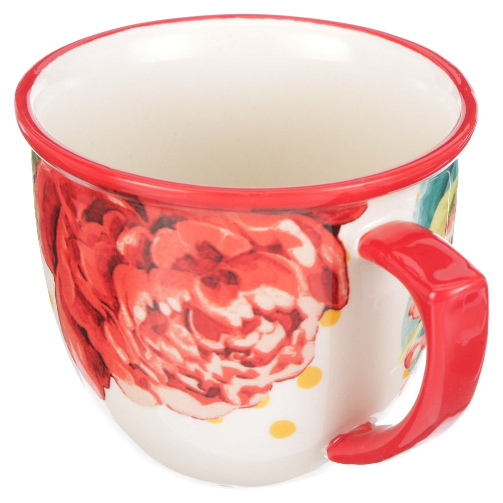 The Pioneer Woman Blossom Jubilee 4-Piece 16-Ounce Coffee Cup Set