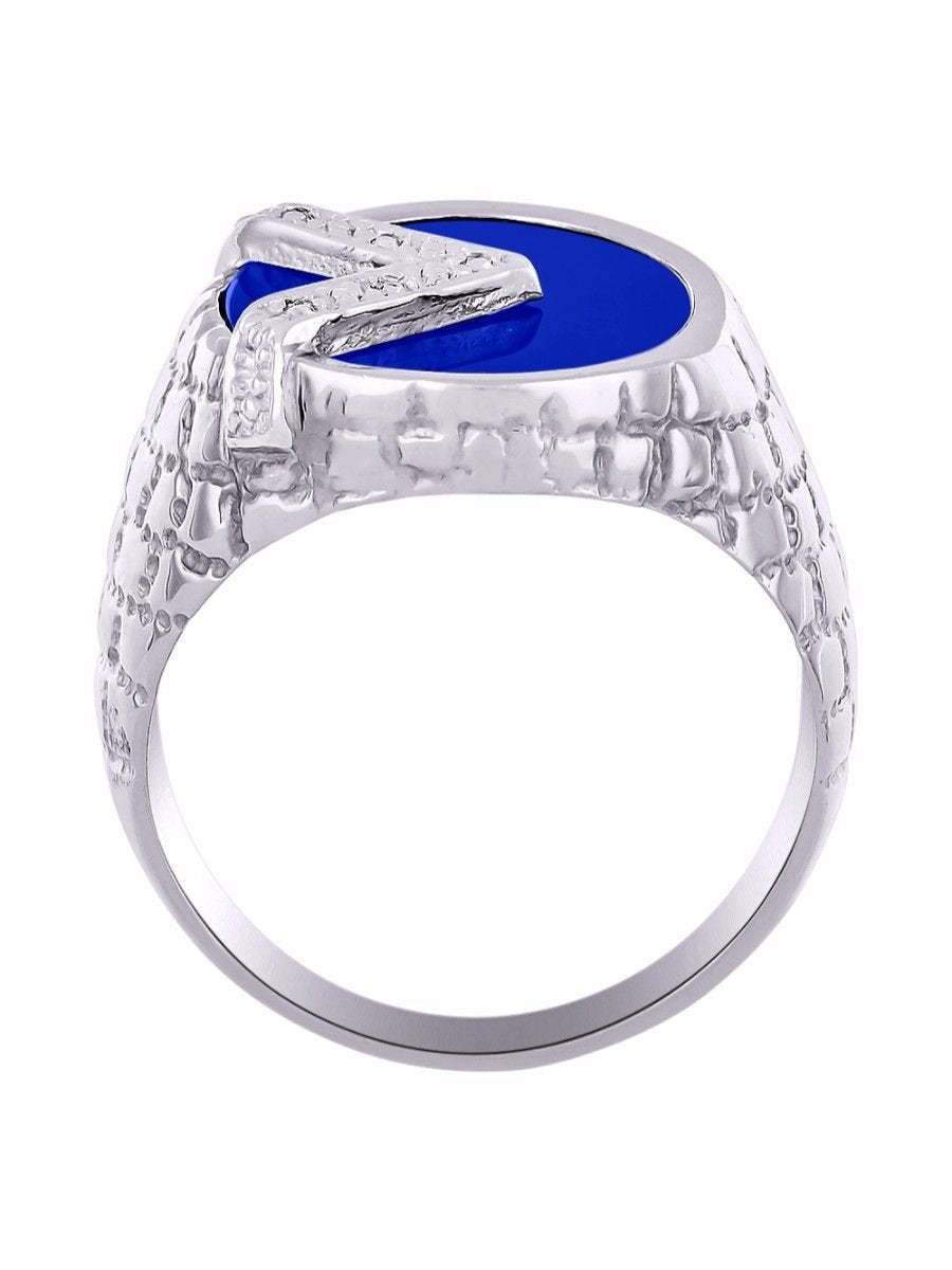 RYLOS Mens Rings Sterling Silver Designer Style Ring with Diamonds and Blue Quartz Rings for Men Men'S Rings Silver Rings Sizes 8,9,10,11,12,13 Mens Jewelry