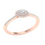 Imperial 1/3 Ct TDW round Diamond Double Halo Engagement Ring in 10K Rose Gold (H-I, I2)
