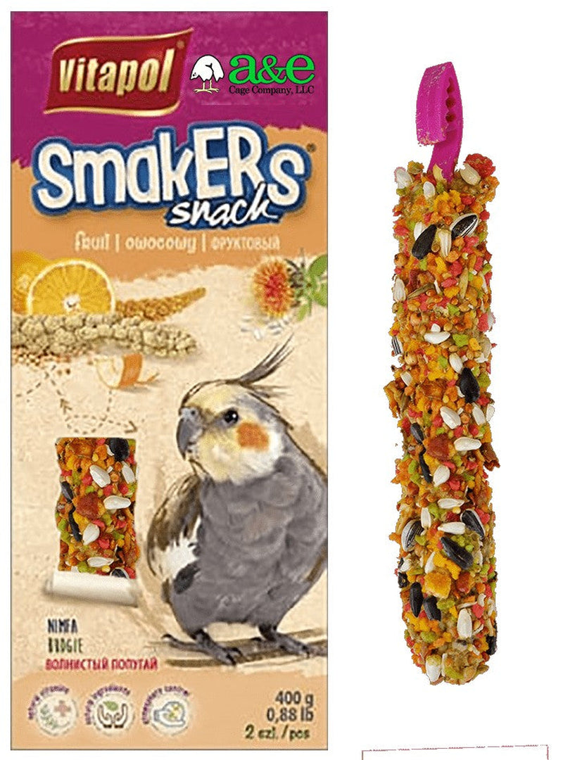 A&E Cage Company Smakers Cockatiel Fruit Treat Sticks