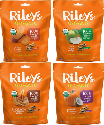 Riley'S Organics Small Bone Dog Treats Variety Pack 5 Oz