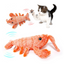 Electric Jumping Shrimp USB Charging Simulation Lobster Funny Cat Plush Toy