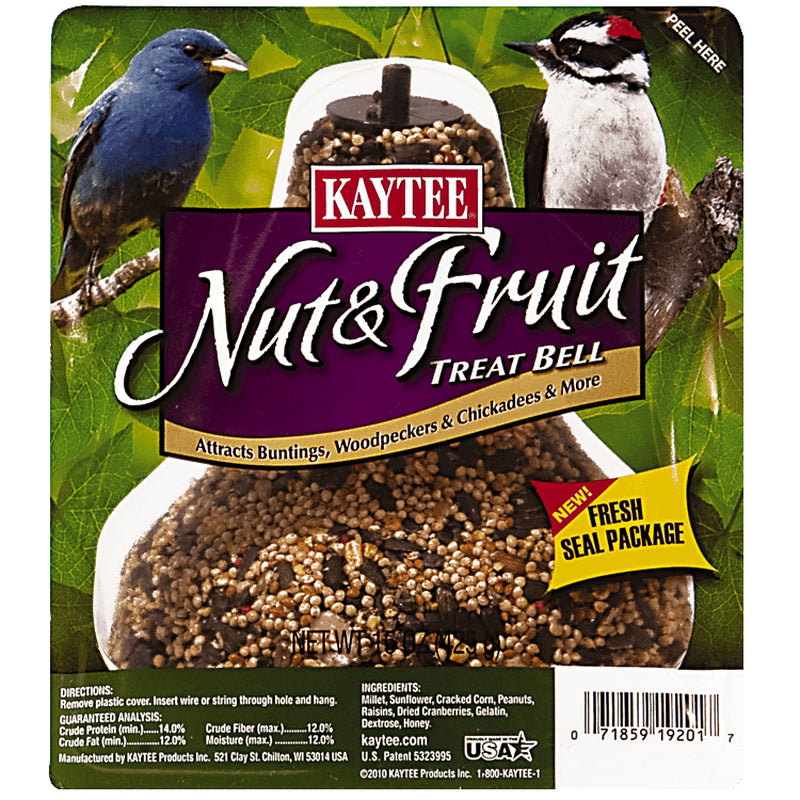 Kaytee Nut & Fruit Seed Wild Bird Feed Treat Bell, 15 Oz.