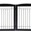 PAWLAND 96-Inch Extra Wide Dog Gate for the House, Doorway, Stairs, Freestanding Foldable Wire Pet Gate, Set of Support Feet Included (Espresso, 30" Height-4 Panels)