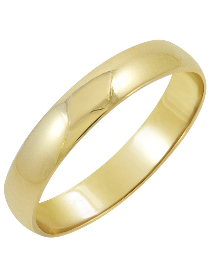 Men'S 14K Yellow Gold 4Mm Traditional Fit Plain Wedding Band (Available Ring Sizes 8-12 1/2) Size 9.5